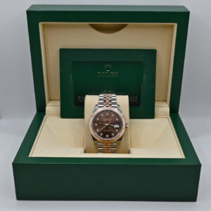 10 Rolex datejust acero y oro rosa chocolate diamantes 126331_resultado