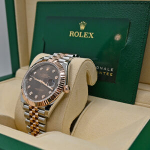 11 Rolex datejust acero y oro rosa chocolate diamantes 126331_resultado