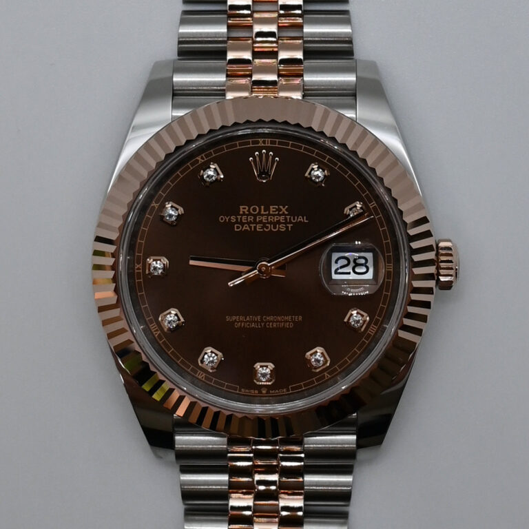 2 Rolex datejust acero y oro rosa chocolate diamantes 126331_resultado