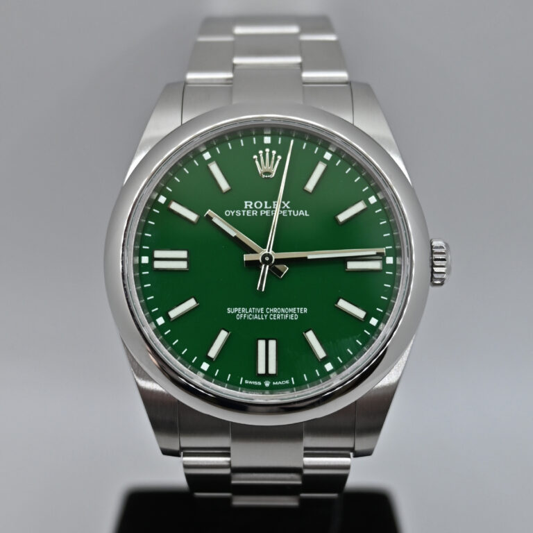 7 Rolex oyster perpetual 41mm verde 124300 9369