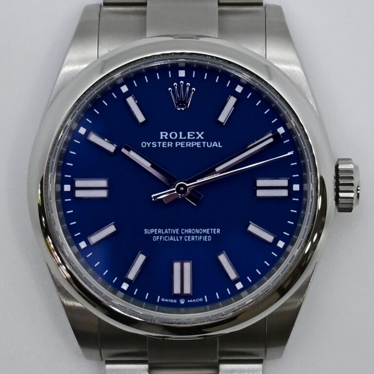 1 rolex oyster perpetual azul 124300 41mm 9449