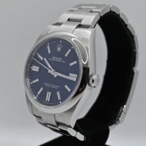 10 rolex oyster perpetual azul 124300 41mm 9449