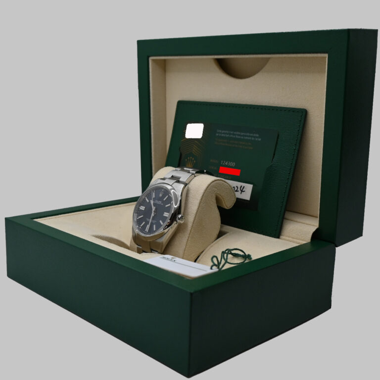 13 rolex oyster perpetual azul 124300 41mm 9449