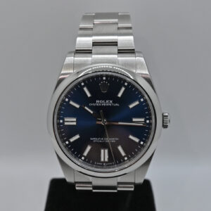 9 rolex oyster perpetual azul 124300 41mm 9449